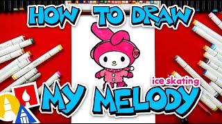 How To Draw My Melody Ice Skating