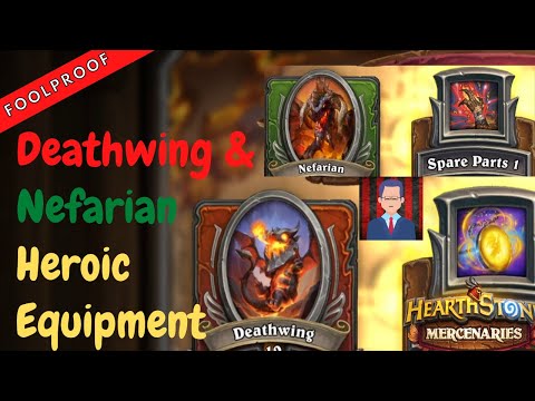 (Double UNLOCK) Deathwing & Nefarian HEROIC Equipment GUIDE (Smolderwing) - Hearthstone Mercenaries