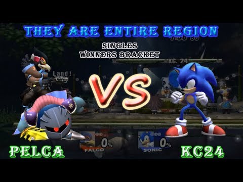 SSBB - Pelca (Falco/Metaknight) Vs KC24 (Sonic) - They Are Entire Region
