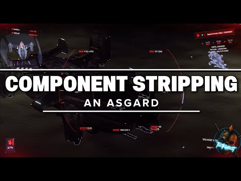 COMPONENT STRIPPING AN ASGARD @StarCitizen #starcitizen