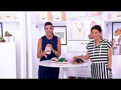 Miz Mooz Leather Slide Sandals - Marinella on QVC