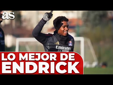 ENDRICK, lo mejor de su ENTRENAMIENTO con el OLYMPIQUE DE LYON: recital de REGATES y 'ZURRIAGAZOS'