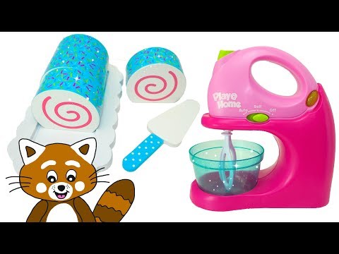 Pukkins bakar en rolig rulltårta med leksaker - Roligt barnprogram