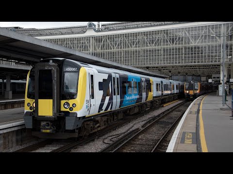 Brand New Key Workers Liveried 450067 departing London Waterloo