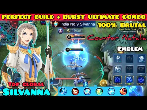 SILVANNA PERFECT BUILD + BURST ULTIMATE COMBO CAN ONE SHOT ENEMIES! Top Global Silvana Build 2022 ML