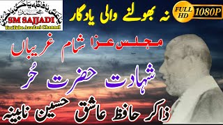 Zakir Hafiz Ashiq Hussain Nabina | Shahadat Hazrat Hur | Sham e Ghariban | Old Majlis (SM Sajjadi)