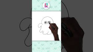 Aprende Desenhar um fantasma #shorts #desenhofácil #comodesenhar #halloween