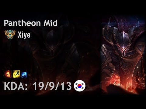 Pantheon Mid vs Katarina - Xiye - KR Challenger Patch 7.1