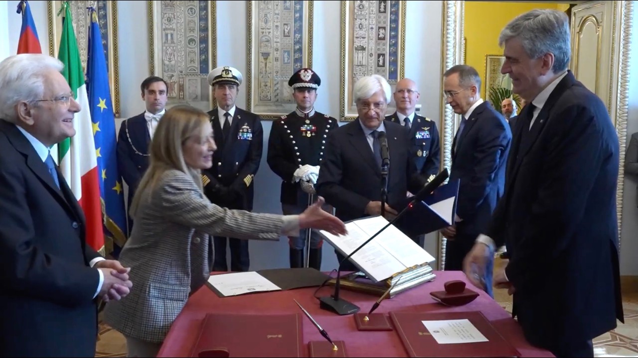 IL NUOVO MINISTRO DEL TURISMO GIANMARCO MAZZI GIURA AL QUIRINALE
