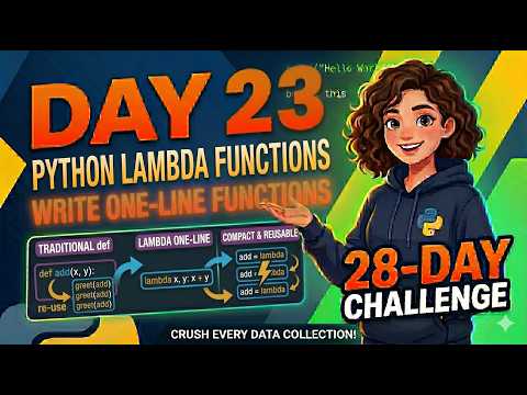 Python Lambda Functions Write One Line Functions Day 23