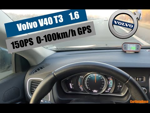 Volvo V40 T3 acceleration 0-100km/h 1.6 150PS