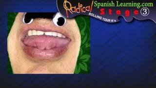 Learn Spanish - How to Roll your r's - 4 Steps Tutorial - RR Alveolar Trill pronunciation 480p
