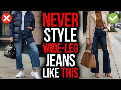 The RIGHT Way to Style WIDE-LEG Jeans OVER 50! (Flattering Do’s & Don’ts)
