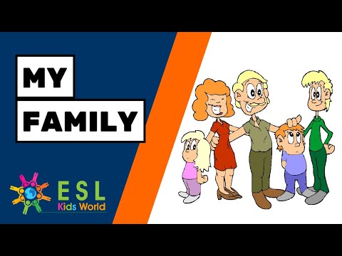 👨‍👩‍👧‍👦My Family | Stories for Kids in English | Present Simple Story