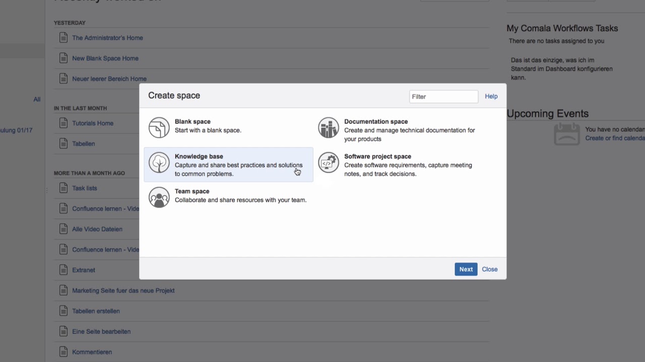 Create a space using a template - Learn Atlassian Confluence #45