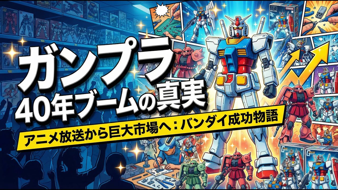【ビジネス裏話】バンダイ（ガンプラ）：放送終了後に始まった巨大ブーム