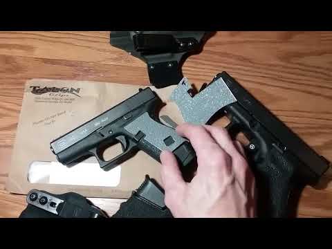 Talon Grips Rubberized vs Pro Grip textures on Glock 48 MOS and Glock 43X.