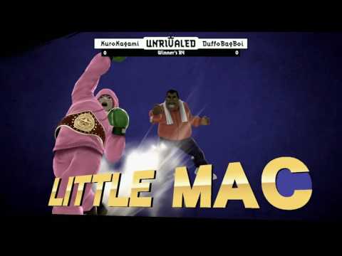 Unrivaled 4 WiiU - KuroKagami (Bayonetta) vs Duffo (Little Mac) - Winners R4