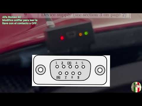 Alfa Romeo 4C Engaño al data logger para capturar códigos de llave.