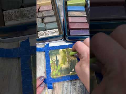 Art in Minutes: Mini Abstracts In Graphite & Oil Pastels Shorts Video