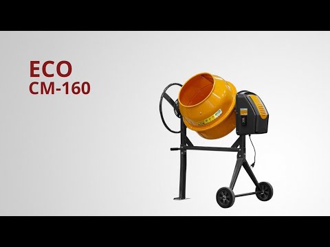 фото бетоносмеситель eco cm-160 ( 160/119 л, 800 вт, 45,3 кг) эко еко бетономешалка миксер строительный 0
