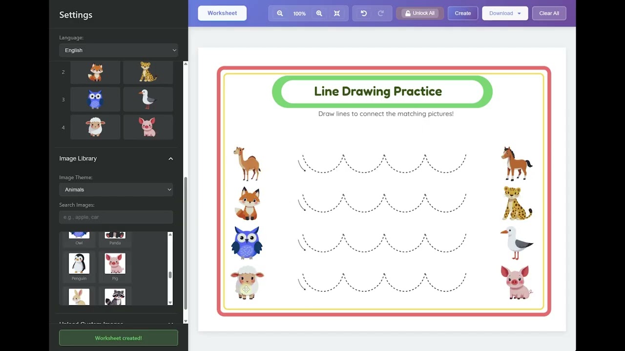 How to Create Line Tracing Worksheets with Eight SVG Templates and Auto-Fill Image Pairs — Step-by-Step Tutorial