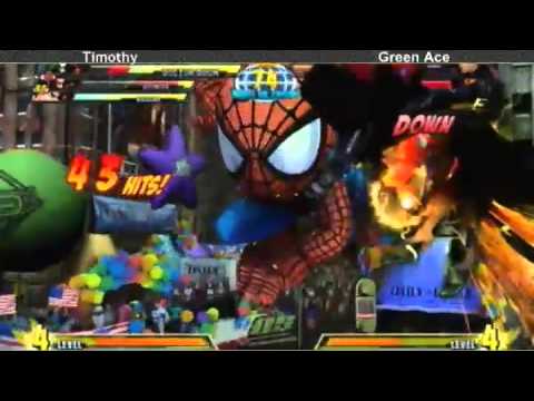 4-25-11 Timothy (Spencer/Doom/Haggar) vs Green Ace (Wesker/Dormammu/Doom) - MvC3