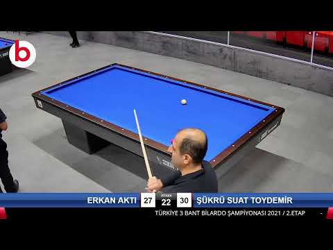 ERKAN AKTI & ŞÜKRÜ SUAT TOYDEMİR Bilardo Maçı - 2021 TÜRKİYE ŞAMPİYONASI 2.ETAP-8.TUR