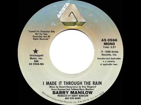 1981 Barry Manilow - I Made It Through The Rain (mono radio promo 45)
