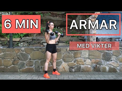 6 MINUTER ARMAR MED VIKTER, Träning för dig som har lite tid! (FÖLJA MED)
