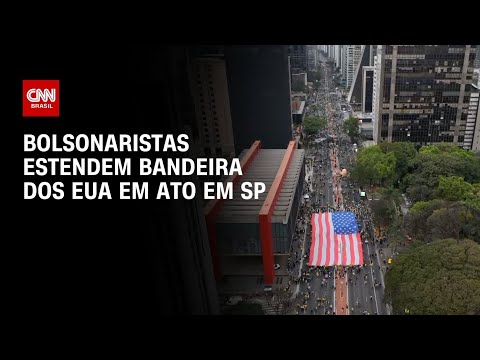 Bolsonaristas estendem bandeira dos EUA em ato pró-anistia | CNN ARENA