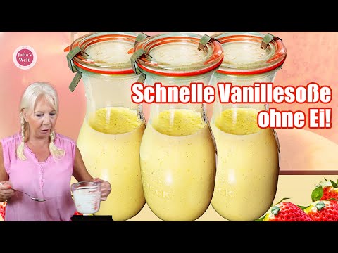 Vanillesoße ohne Ei in 5 Minuten gezaubert, einfach & gelingsicher 😋❗So lecker😋