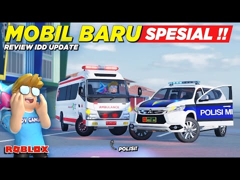 NYOBAIN MOBIL POLISI SPESIAL DAN AMBULAN BARU !! REVIEW CDID REALISTIS UPDATE - Roblox Indonesia