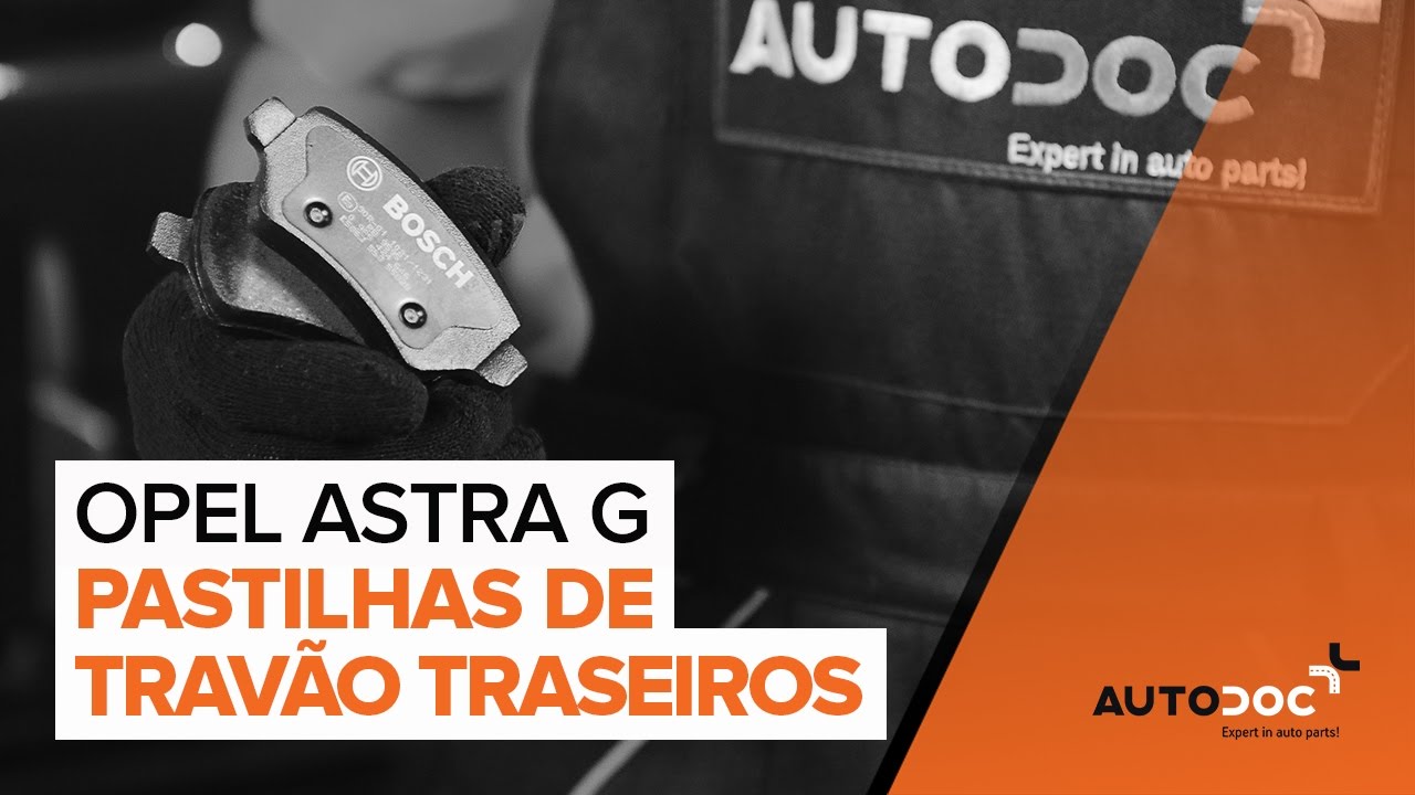 Como mudar pastilhas de travão da parte traseira em Opel Astra G F48 - guia de substituição