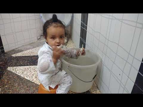 MANEET taking bath with his animals, but don't like duck...