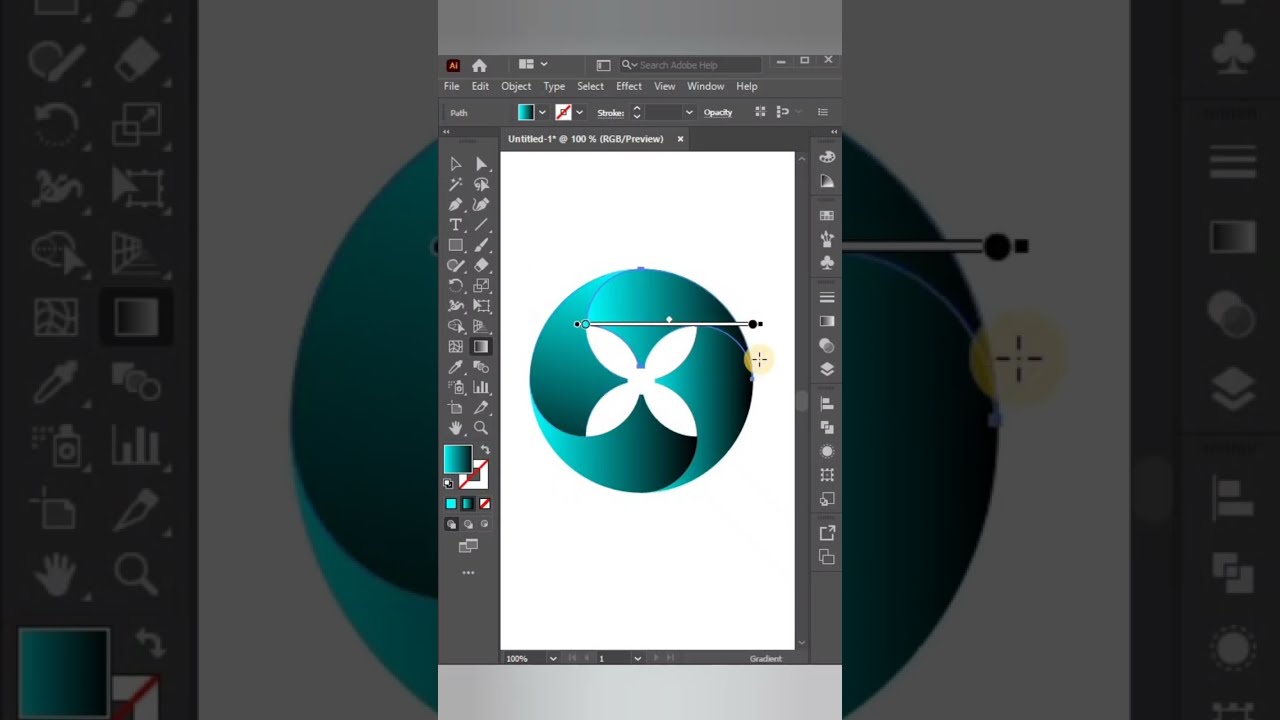 Design a logo with Grid Method in Illustrator #shorts #illustrator