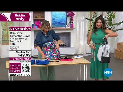 Samantha Brown To Go 4 Ways to Wear Backpack Tote