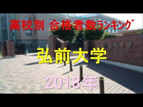 臨床検査学科 弘前大学 高校別合格者数ランキング 2018年【グラフでわかる】