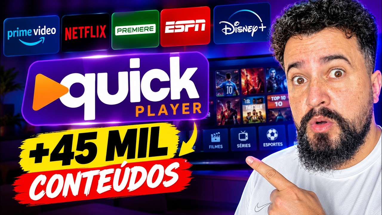 🔥 QUICK PLAYER IPTV: COMO BAIXAR E CONFIGURAR! +45 MIL CONTEÚDOS