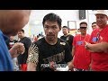 MANNY PACQUIAO ASKS JOE CORTEZ IF HE CAN USE "LEGAL SUCKER PUNCH" ON KEITH THURMAN