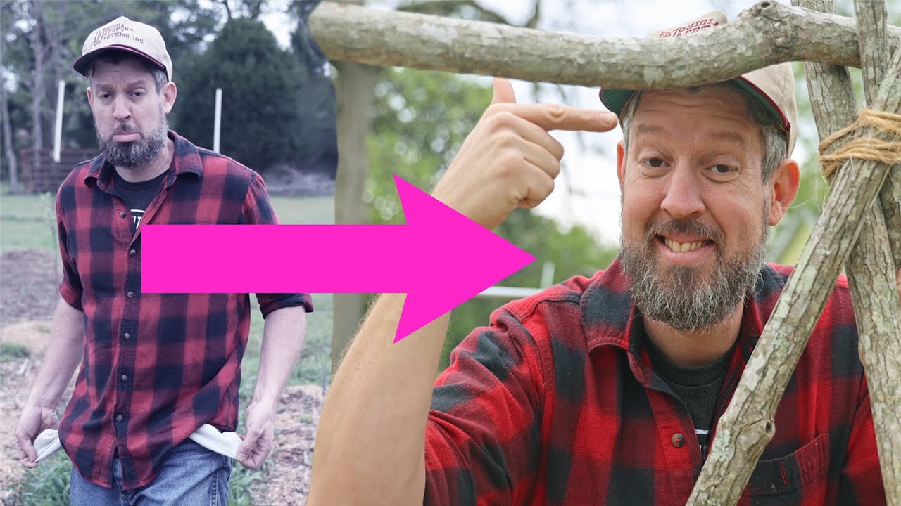 How to Build a Free DIY Trellis Using Sticks and Twine