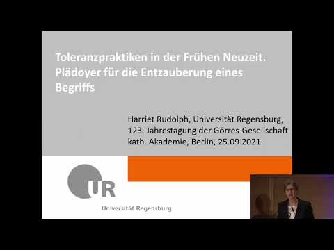 123. Görres Jahrestagung: Eröffnungsvortrag Prof. Dr.  Harriet Rudolph