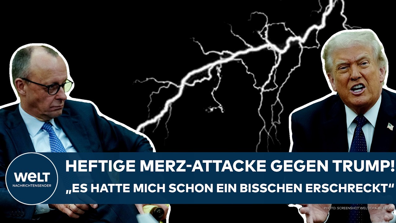 USA: Heftige Merz-Attacke gegen Trump! "Es hatte mich schon ein bisschen erschreckt, als ich hörte"