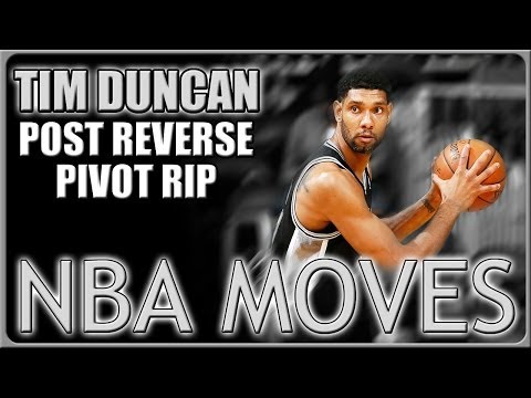 ティム・ダンカンのポスト逆ピボット移動：NBAバスケットボールの動き (Tim Duncan Post Reverse Pivot Move: NBA Basketball Moves)