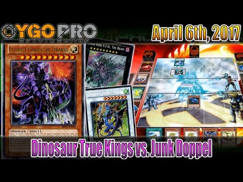 Dinosaur True Kings w/Tzolkin Dragunity Combo vs. Junk Doppel (YGOpro Duel) Yugioh! April 2017