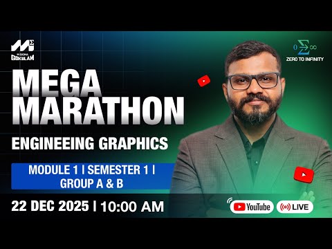 FREE B.Tech Engineeing Graphics Marathon 🔥 | Semester 1 | Module 1 | Group A & B | LIVE Class