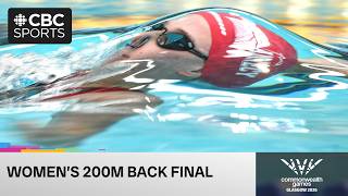 Women's 200m backstroke final at Commonwealth Games in Glasgow #swimming