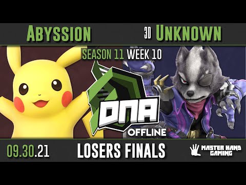 DNA S11:W10 - Abyssion (Pikachu) vs 3D | Unknown (Wolf) - Losers Finals