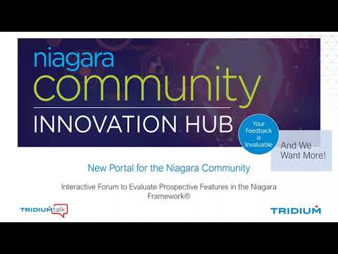 TridiumTalk: Introducing the Niagara Community Innovation Hub (January 27, 2022)