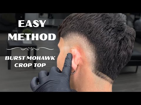 EASY Burst Mohawk Crop Top Fade Haircut - POV Full Uncut Barber Tutorial (Hispanic Hair)